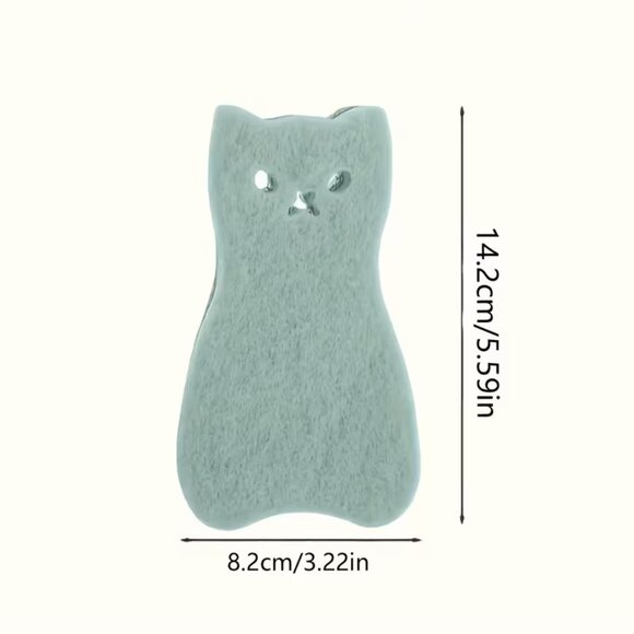{NEW} 4-Pack Triple-Layer Heavy-Duty Cat Kitchen Sponges - Picture 4 of 6